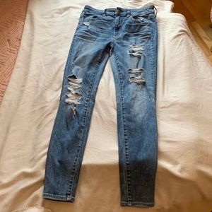 American Eagle Outfitters high-rise ripped skinny jeans
